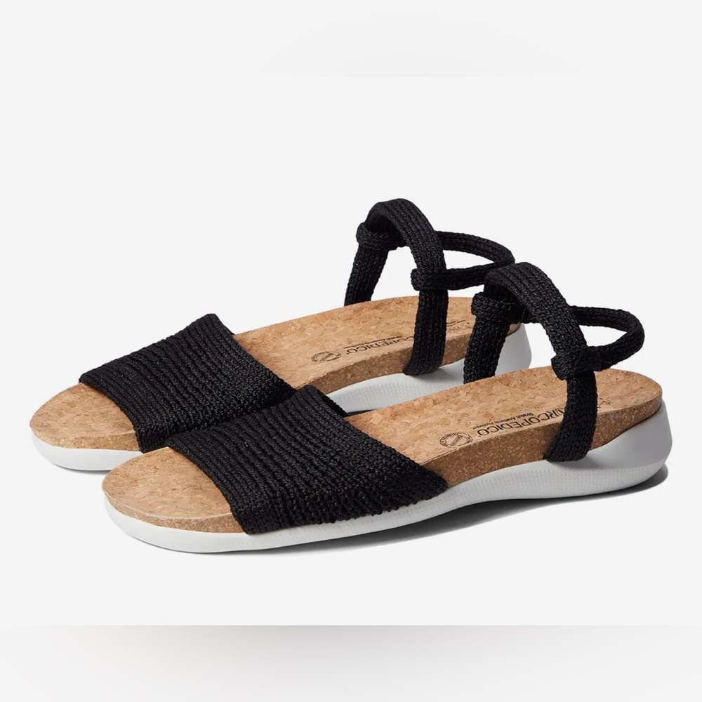 Arcopedico Arenal Black Sandals Women’s Size‎ 37 EU Sz 6.5 US